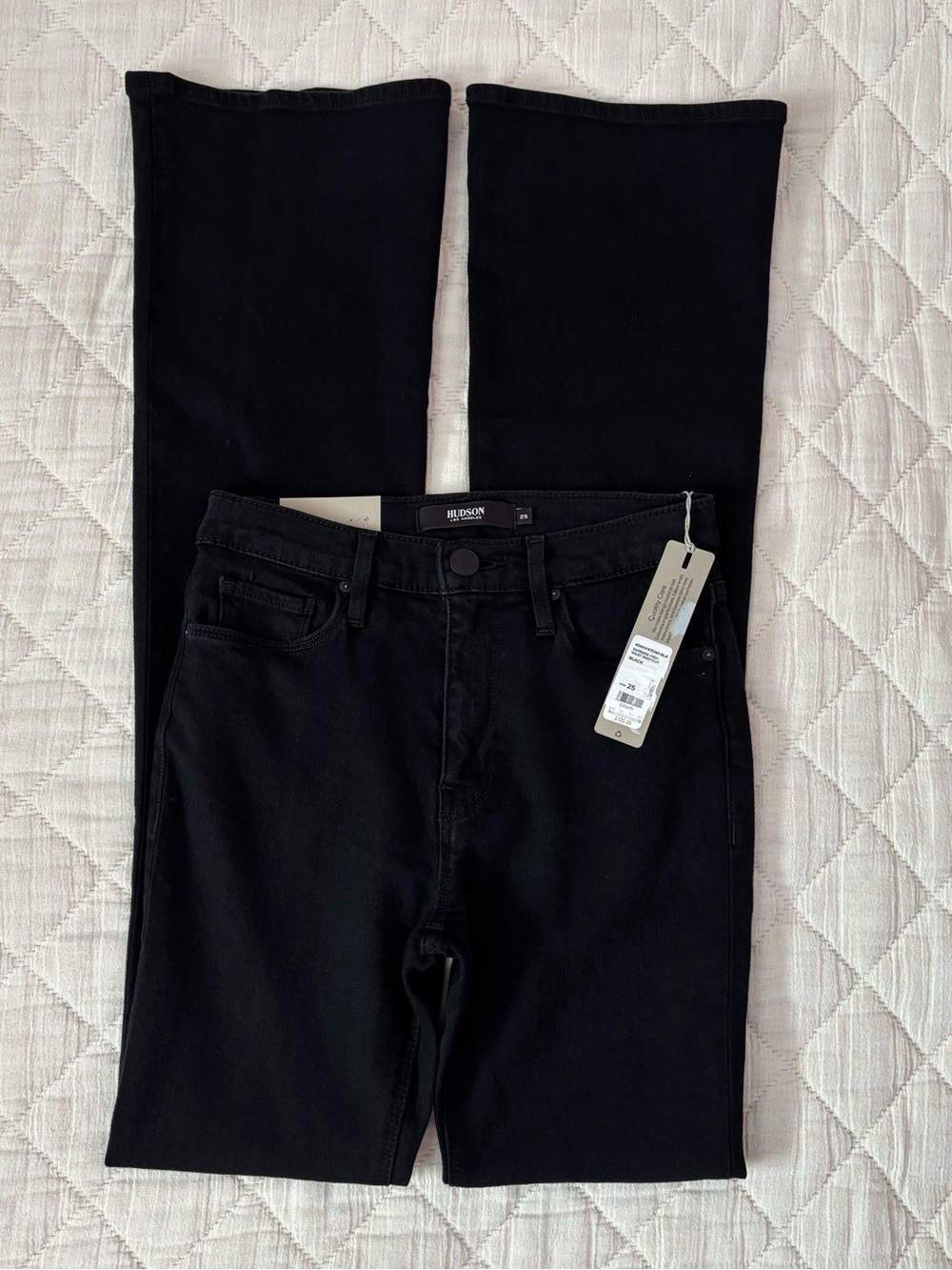 Hudson Barbara High Rise Bootcut Jeans In Black Sz 25 NWT -